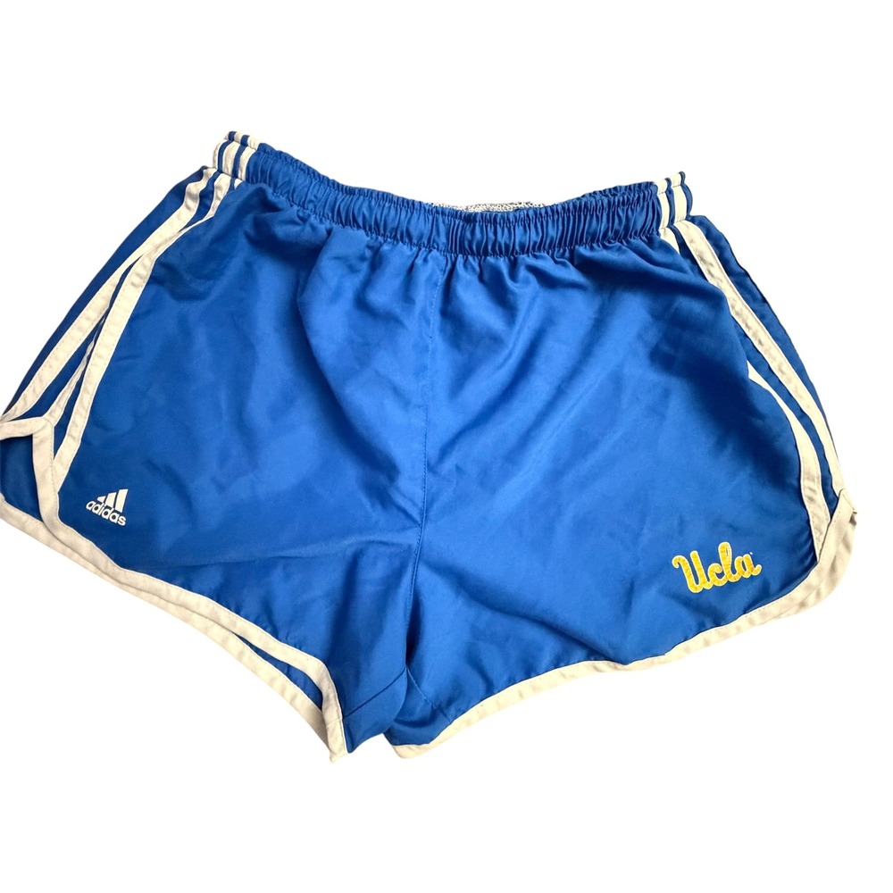 VINTAGE Adidas UCLA Bruins Blue White Striped Athletic Running ShorTS Small